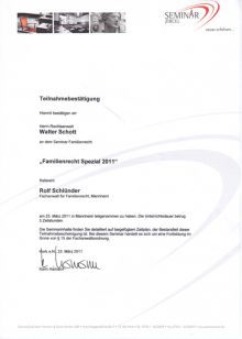 Familienrecht Spezial 2011